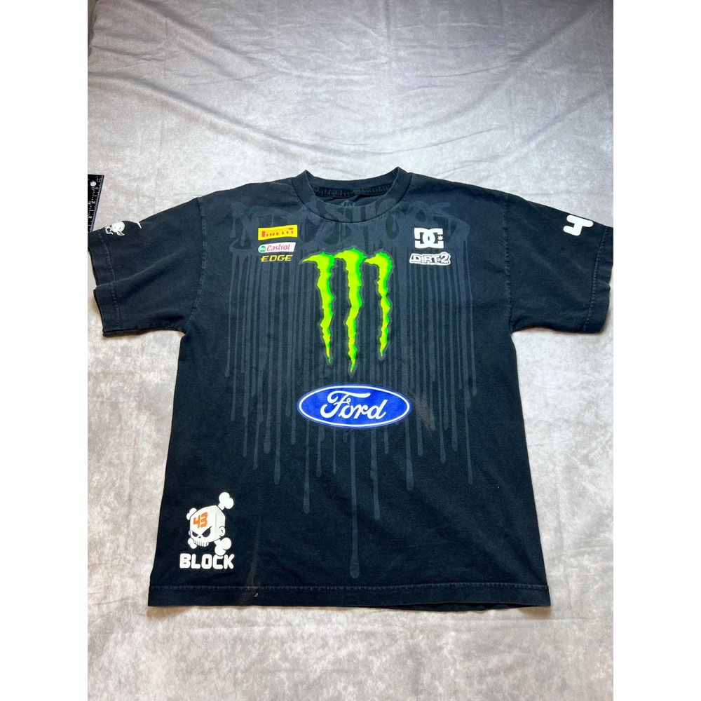 DC Shoes T-Shirt Mens XL Black Ken Block 43 Monster Energy Ford Racing Graphic